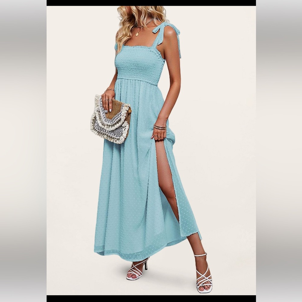 Light blue maxi dress